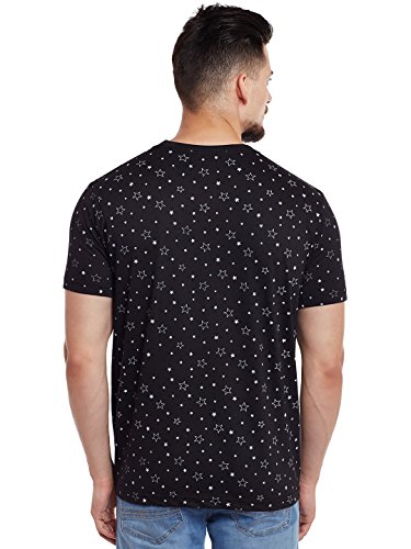 Image of VIMAL JONNEY Men's Classic Fit T-Shirts (TEE-PRINT-NO.1-01-BLK-M Black Medium)