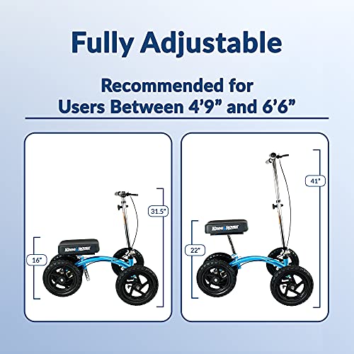 Kneerover Quad All Terrain Knee Walker In Metallic Blue #TOP3