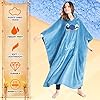 Disney Stitch Blanket Hoodie for Women Warm Fleece Wearable Blanket Stitch Gifts (Blue Long) #2