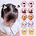20pcs Toddler Hair Ties Cartoon,Flowers, Fruits Style with Rubber Band for Girls,No Damage Mini Small Elastic Tiny Hair Sruchies,0-6 Years Cute Babys Hair tie Bow,Assorted Colors