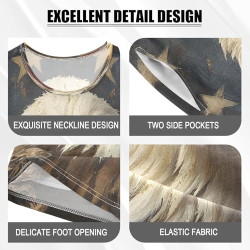 ALAZA Retro American Flag Bird Pajamas Set Short Sleeve Cotton Sleepwear Summer Pjs 2 Piece 5-14Y4