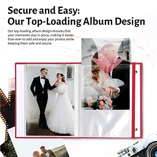 Small Photo Album For 4X6 Photos, Holds 52 Pockets Window Cover And Elastic Band Design Bookshelf Photo Albums Acid-Free Pictures Photo Book For Postcards Family Wedding Baby Friend Pet(Pack Of 2) #TOP4