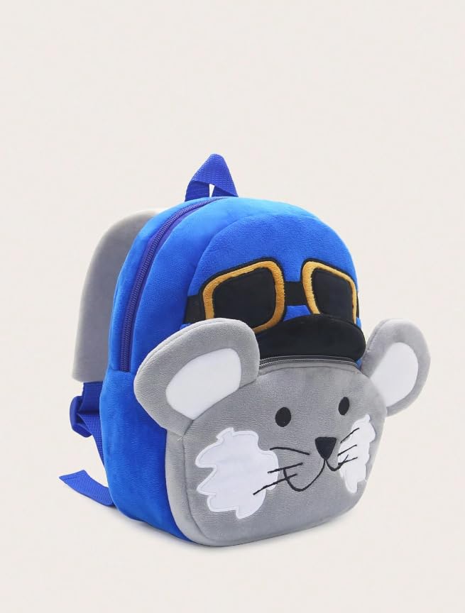 Image of blue tree Cute Kids Backpack Toddler Bag Plush Animal Cartoon Mini Travel Bag for Baby Girl Boy 1-6 Years, Ideal for Gifting for Kids