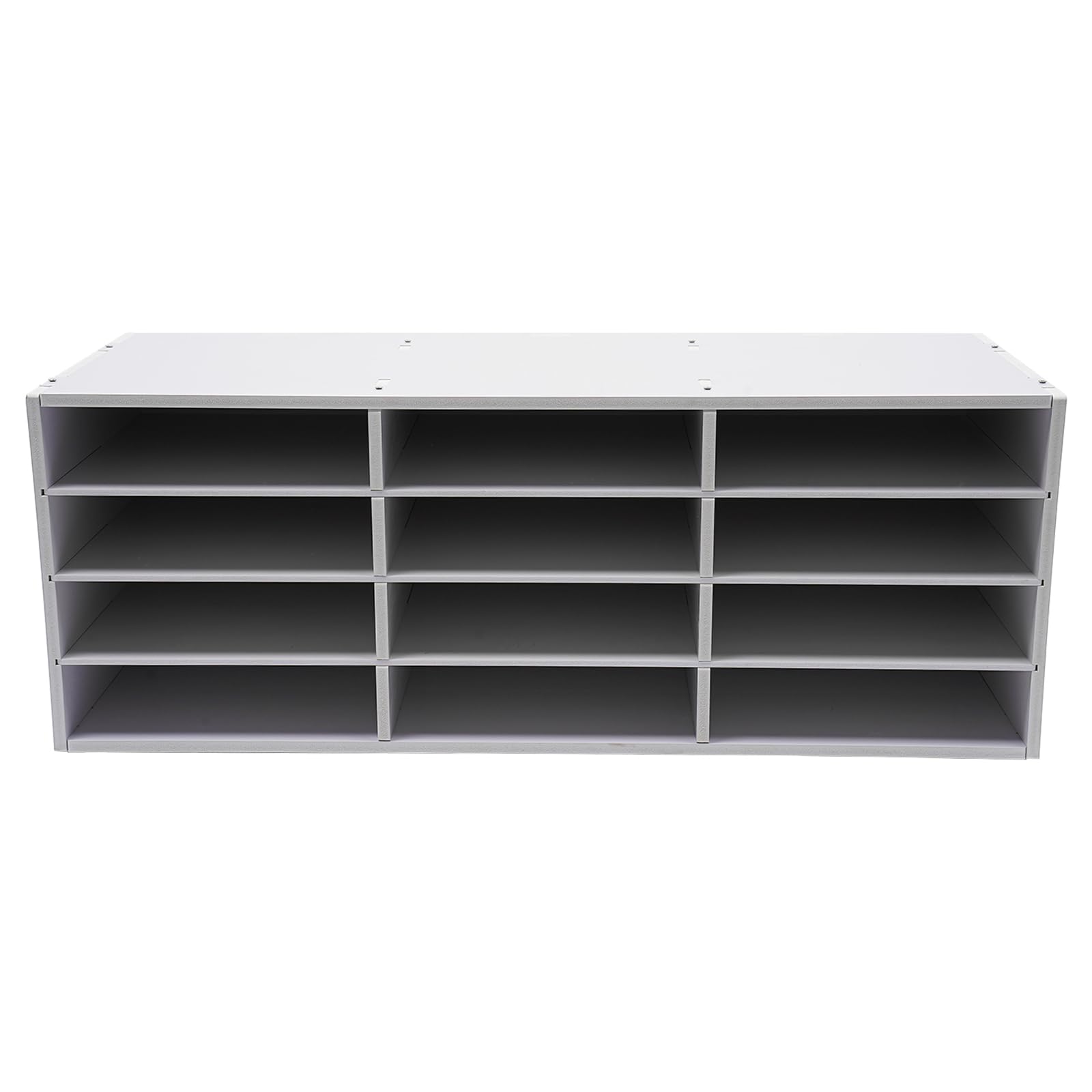 Raccoglitore per documenti, 12 scomparti, organizzatore postale a 4 piani, organizzatore per letteratura, struttura stabile, per l'uso a casa, biblioteca, ufficio, aula