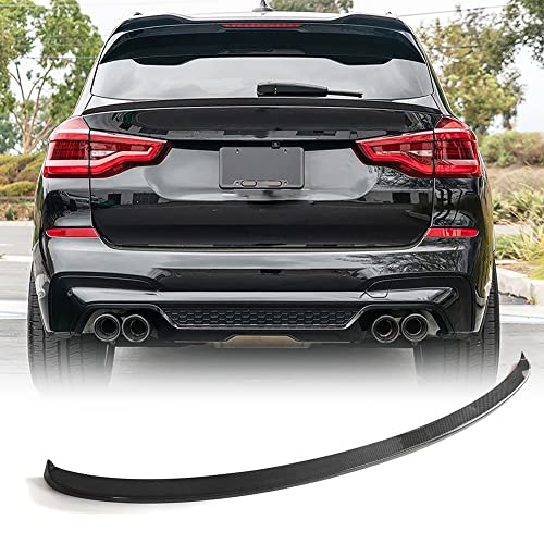 Carbon Fiber Middle Spoiler Fits for BMW X3 G01 F97 X3M IX3 M40i Sport Utility 2018-2024 Rear Tailgate Middle Spoiler Wing Body Kits Factory Outlet (Carbon Fiber)