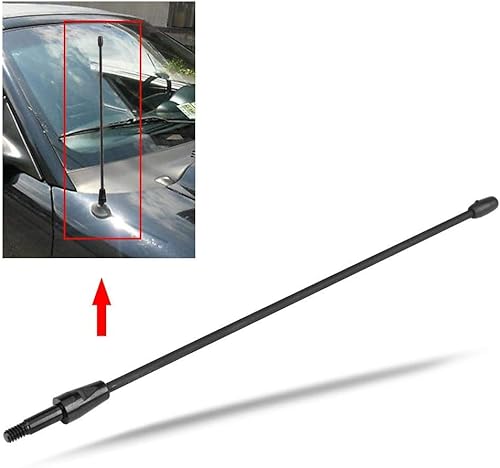 Miniatura 2 de Antena de radio de coche de 8 pulgadas Antena de repuesto FM AM Soporte de guardia de antena para Mustang 1979-2009