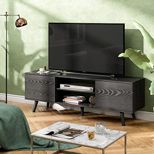 WLIVE Modern TV Stand for 55 60 inch TV, Entertainment Center TV