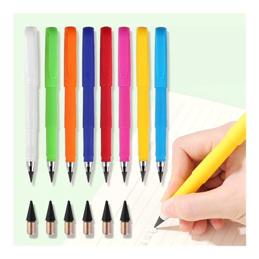 Matite illimitate per Scrittura, matite eterne, Senza Inchiostro, Forniture Scolastiche, Penna per insegne aziendali, Regalo (Azzurro Chiaro 2) (Viola 2)