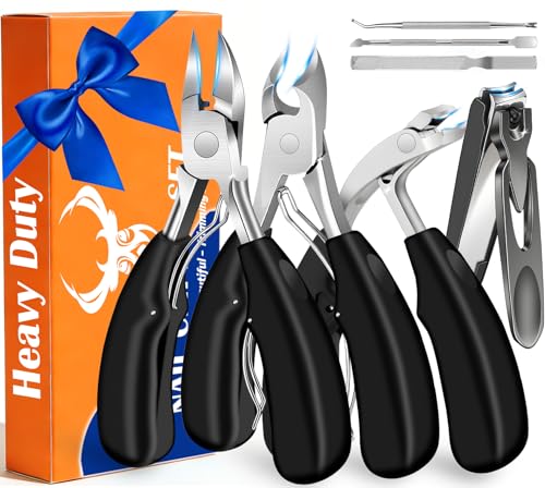 Heavy Duty Toenail Clippers for Thick Nails, 7-in-1 Pedicure Kit