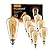 LUXON LED Edison Bulb,Dimmable,4Watt,Equivalent 40W,2700K Warm White,Amber Glass Antique Vintage Style Filament Edison Light Bulbs,E26 Base,8-Pack