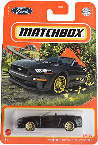 Matchbox 2018 Ford Mustang Convertible Negro miniatura 1