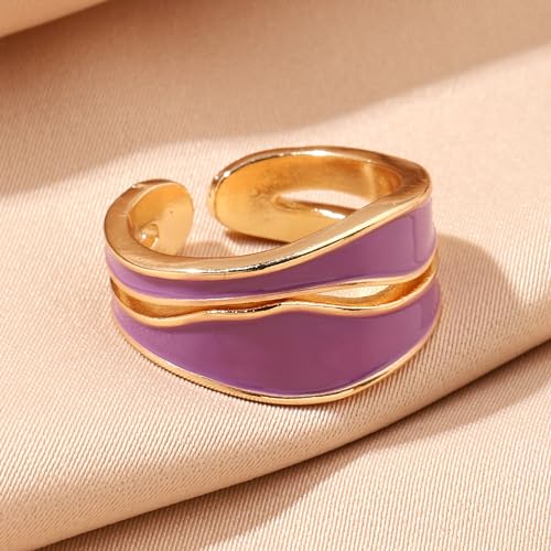 Image of SALTY Anti Tarnish Set of 8 Stack Finger Ring for Women | Adjustable Fancy Jewellery Design | Fashion Accessories for Girls | Minimal Jewelry | Ideal for Gifting | Gift for Diwali, Christmas, Marriage, Birthday
