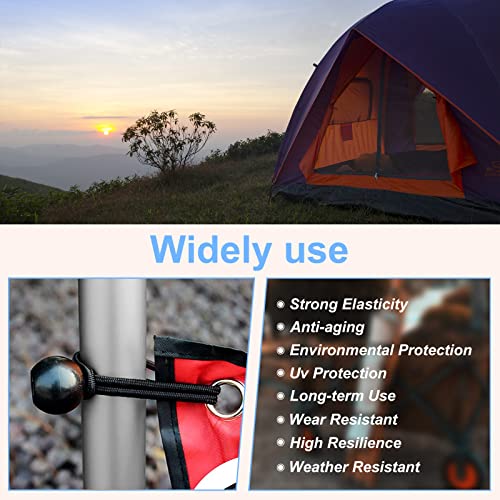 30PCS of 3 Sizes Ball Bungee Cords, 6, 9, 11 Inch Tarp Canopy Bungee