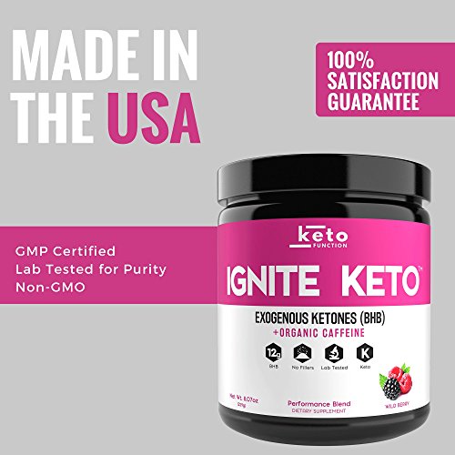 Ignite Keto Energy Supplement - 12g BHB Salts Plus Organic Caffeine - Ketone Drink for Ketosis, Energy, and Focus - Fuel a Ketogenic Diet - Best Beta Hydroxybutyrate Ketones Drink Powder Mix - Thumbnail 4