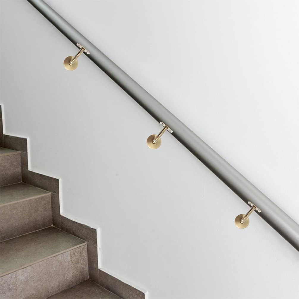 ARTIBETTER 6pcs Stainless Steel Handrail Brackets Support for Indoor Stair Railings Easy Installation for Flat Railings for Projects and Corridors