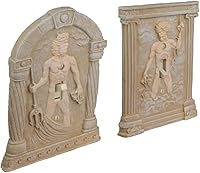 Vista 3 de Paquete Combo de BELLA HAUS DESIGN - Cubiertas para interruptores de luz esculpidas en 3D de Zeus y Poseidón - Placas de interruptor de palanca