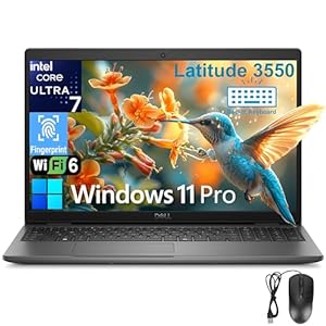 Dell Latitude 3550 Business Laptop Computer 15.6″ FHD, Intel 12-Core Ultra 7 155U (Beat i7-1355U), 64GB DDR5 RAM, 2TB PCIe SSD, WiFi 6, BT 5.3, Backlit Keyboard, Fingerprint Reader, Windows 11 Pro