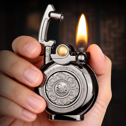 Feuerzeug, Sturmfeuerzeug Nachfüllbar Gasfeuerzeug, Vintage Feuerzeug, Geschenke für Männer Papa Feuerzeug, Sturmfeuerzeug Nachfüllbar Gasfeuerzeug, Vintage Feuerzeug, Geschenke für Männer Papa