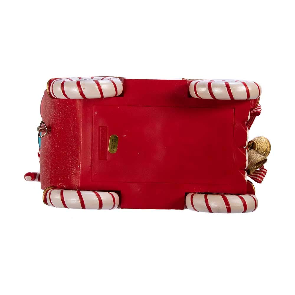 Kurt S. Adler Kurt Adler Fabriché Voiture de Bonbons musicaux Motif Père Noël, Multicolore 8,5 cm