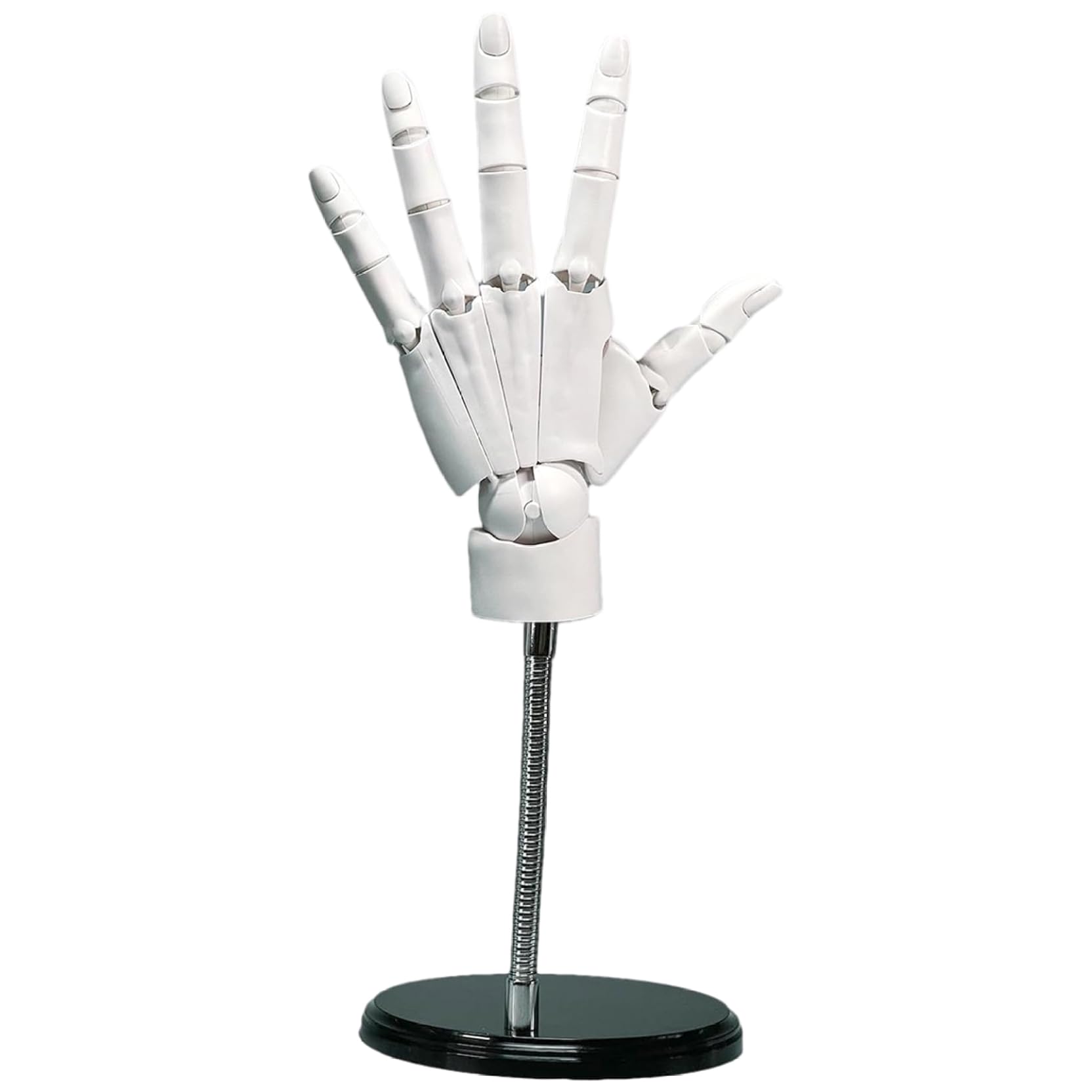 Künstlerpuppen, bewegliche Hand, 1:1, 20, 3 x 35, 6 cm, Linkshänder-Modell mit beweglichem Gelenk und Sockel, DIY, PVC, Weiß