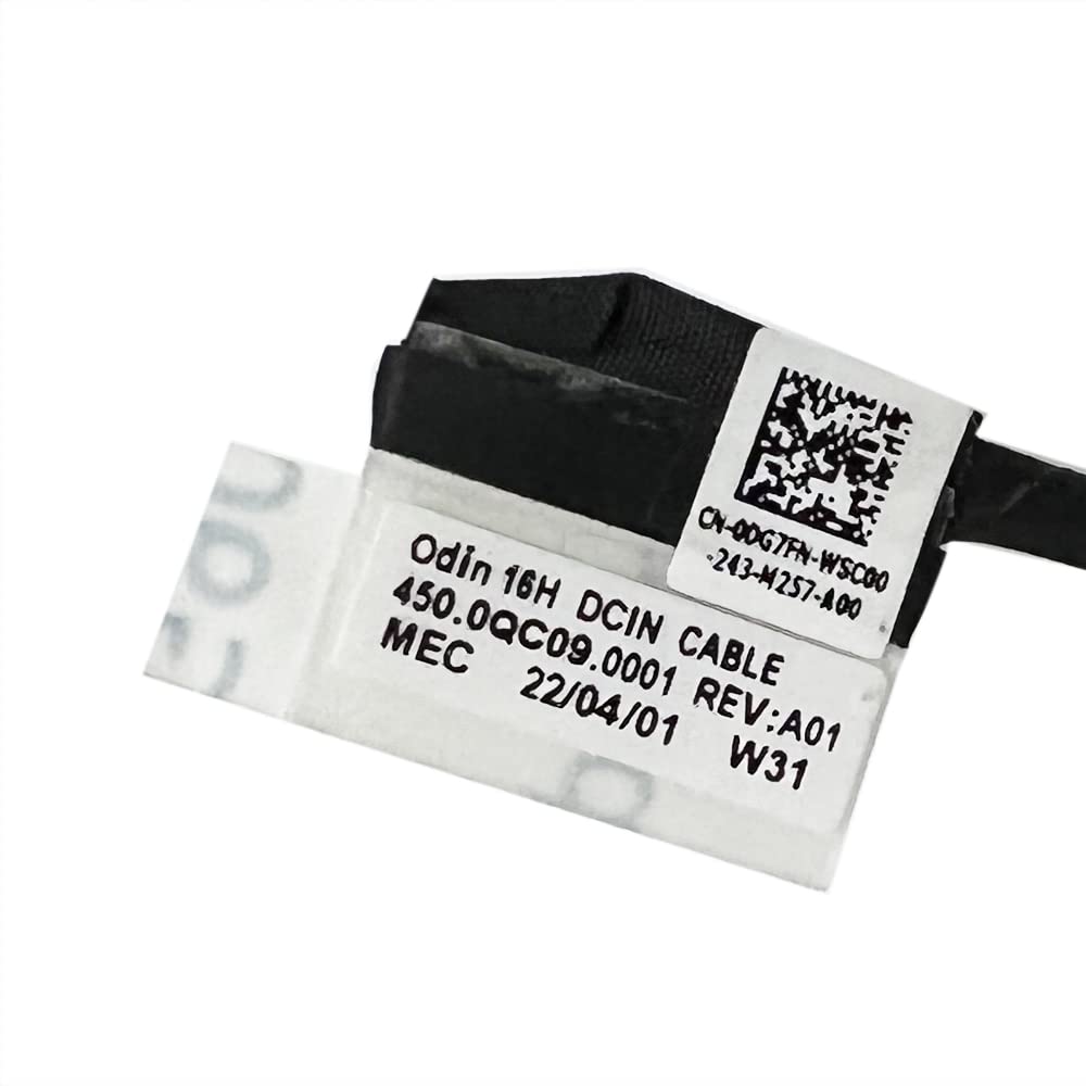 Gintai DC JACK ZŁĄCZE PORT ŁADOWANIA ZASILANIA dla Dell Inspiron 16 7620, Inspiron PLUS 7425 7420 2-IN-1, Vostro 7620 ODIN 16H 450.0QC09.0001 450.0QC02.0002 00G7FN 0DG7FN