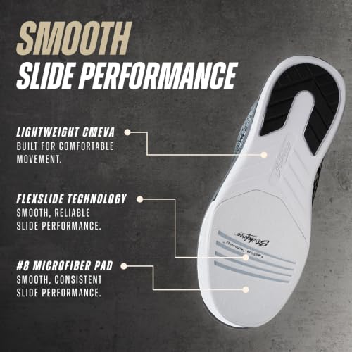 Image of KR Strikeforce Lux Womens Athletic Bowling Shoes with a #8 Slide Pad on Both Shoes for Right or Left Handed Bowlers