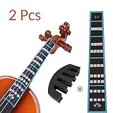 🎻 IDEAL PRACTICE SUPPLIES - Violin Finger Guide hilft Anfängern dabei, das Violin Griffbrett einfacher zu lernen, ein großartiges Werkzeug für Anfänger, um das Prinzip zu lernen, und Violin Stummschaltung ist gut für Anfänger, um mehr zu üben, ohne Ihrem Nachbarn Lärm zu machen