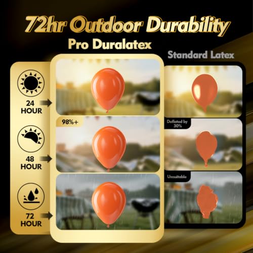 Image of Bezente Pro Duralatex Orange Extra-Thick Balloons 120 Pack 10 inch