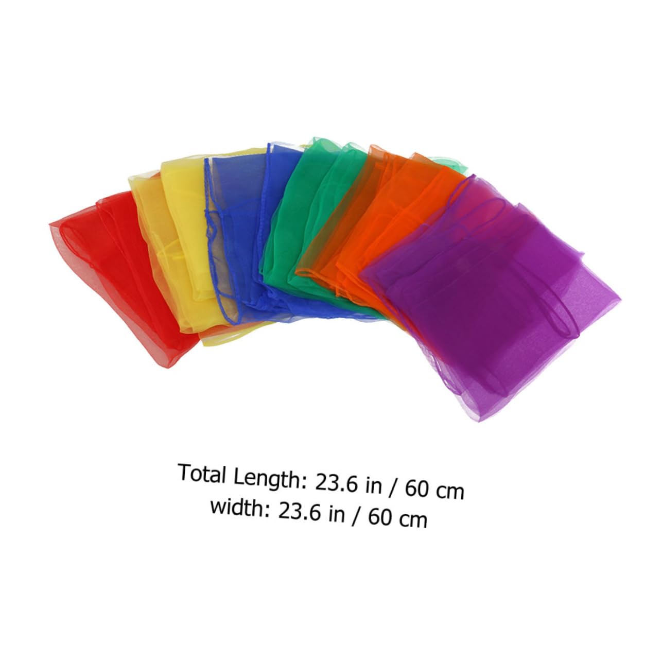 FOMIYES 18pcs Silk Dance Performance Veil Square Scarf Satin Play Scarves for Women Random Color