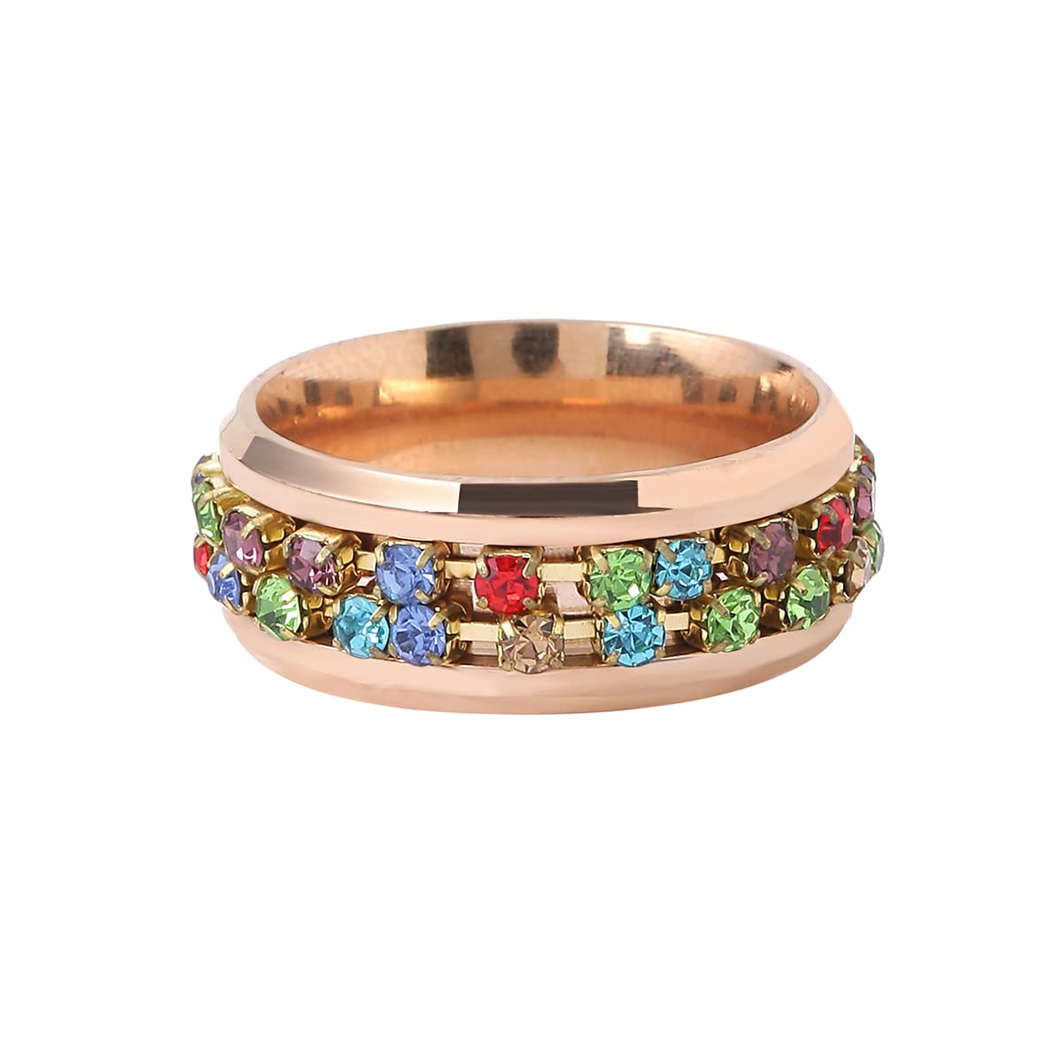 Yellow Chimes Ring For Women Gold Tone Multicolor Crystal Studded Designer Ring For Women and Girls (B0B8HMW8L4) Amazon Price History, Amazon Price Tracker