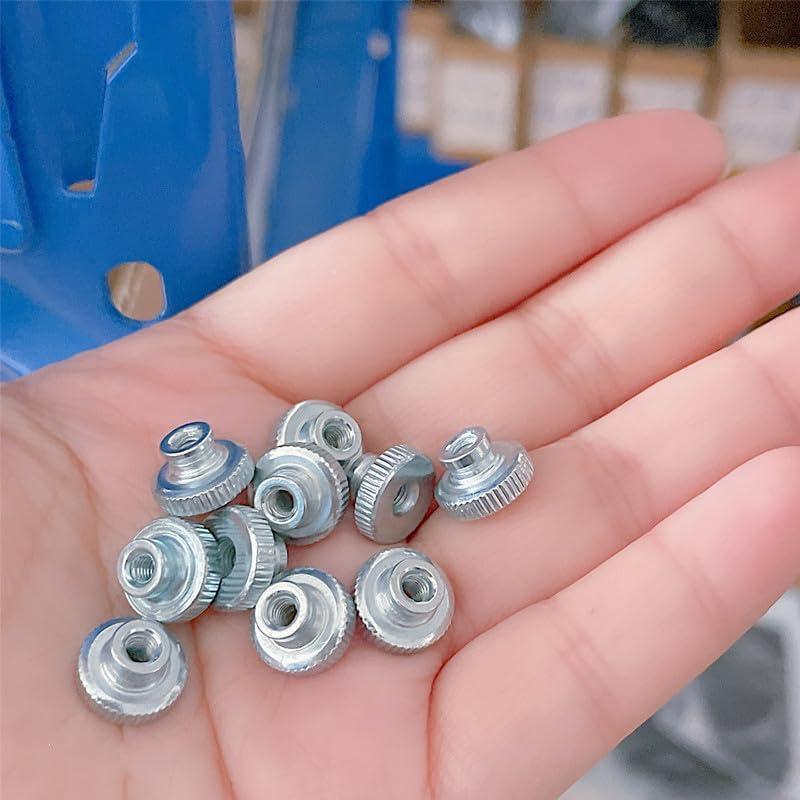 2-10pcs Din466b Gb806 M3 M4 M5 M6 M8 M10galvanized Knurled Thumb Nut Iinstrument Hand Tighten Nut 3d Printers Parts Curtain Wall (Size: M8-5pcs)