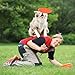 Fc'Noqgn 2 Pcs Flying Disc rutschfest weiches Silikon Spielzeug Eltern & Kleinkind Zeit im Freien Sport, Orange, Rot