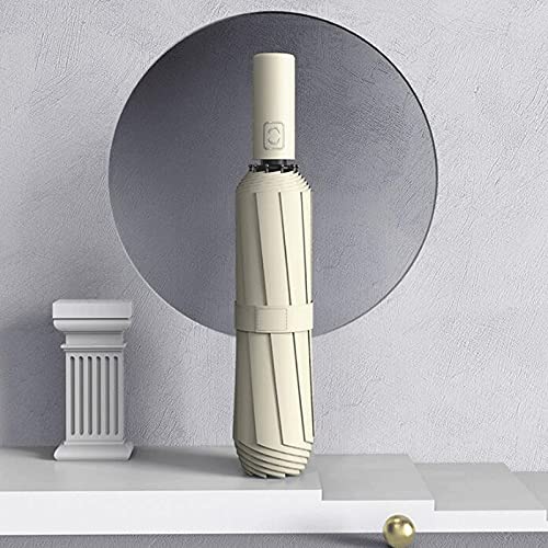Regenschirme, 1 ück automatisch öffneter Regenschirm, Reiseschirm, 12 Rippen für Auto-Regen im Freien, Beige, Schwarz, Blau, Gelber Regenschirm