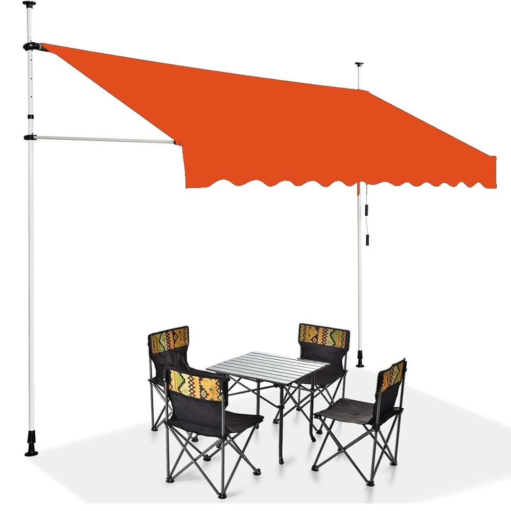 Wysuwana zamiennik tkaniny markizy - osłona przeciwsłoneczna do patio 3 m, 3,5 m, 4 m, 4,9 m, płócienna markiza (400 x 250 cm)