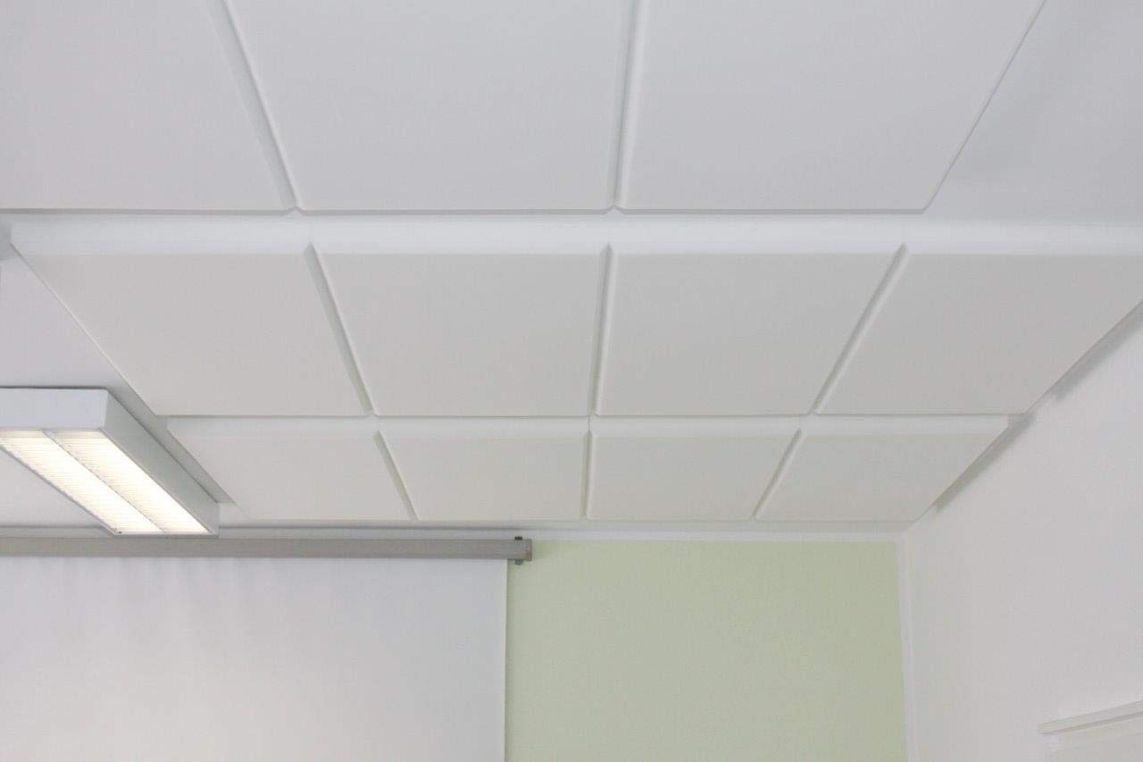 4x Alfa Schallabsorber 100 x 50 x 5 cm – Akustikdämmplatten (2 m²) | Profi-Qualität - Akustikdämmplatte aus Melaminharz-Schaumstoff mit Fase - Absorbiert Hall und Lärm - UV-beständig