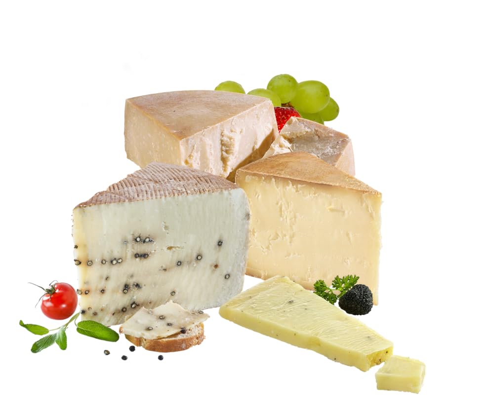 Almgourmet Gourmet-Käse Set 5 mit 4 Tiroler Käsesorten 1100g für Pasta und Pizza