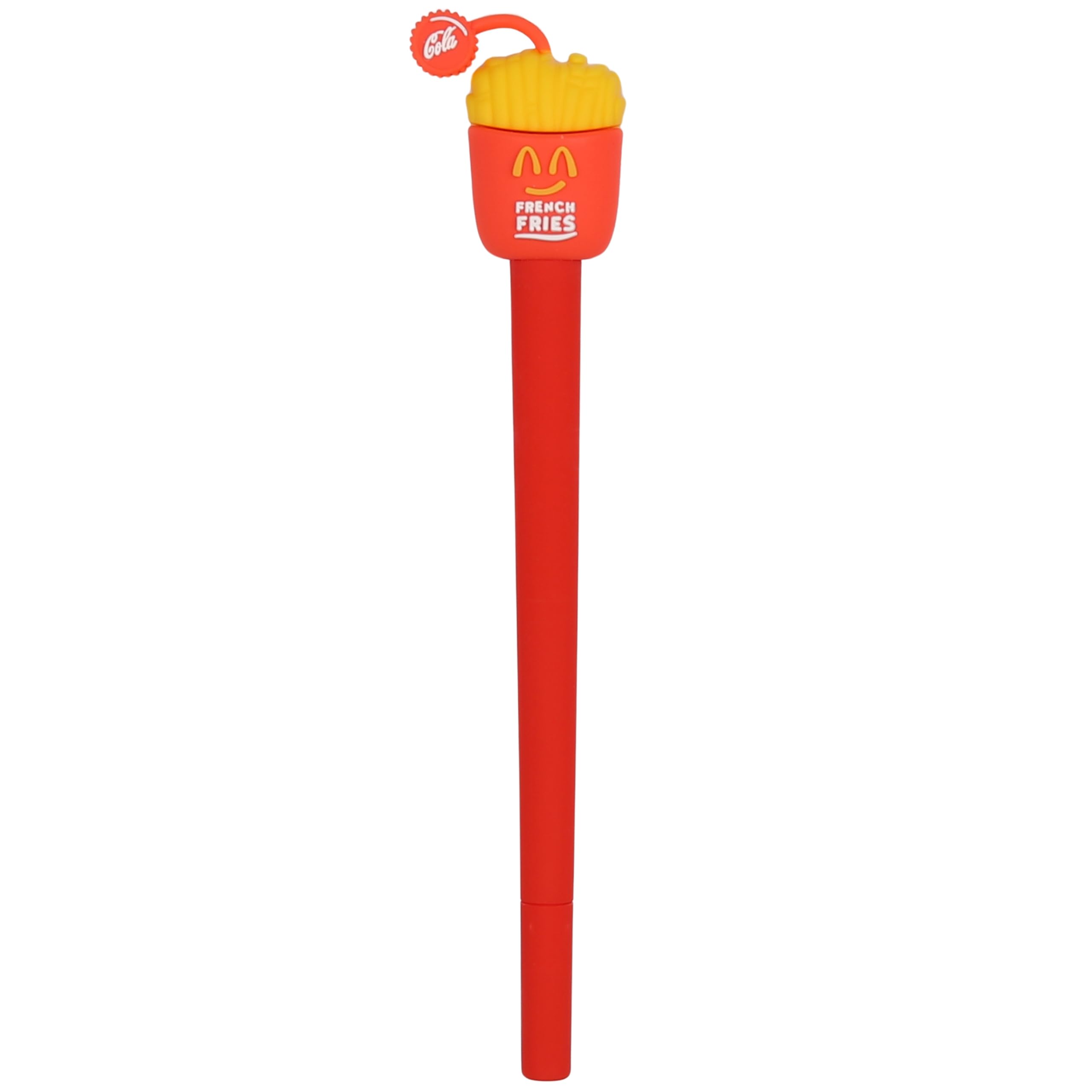 Fast-food GEL PEN with figure, blue ink, school hamburger popcorn fries (I)