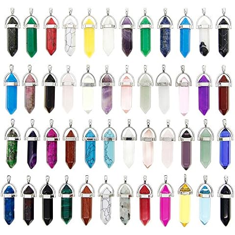 Conjunto Cristal Cuarzo Colgante Piedra Collar Cover