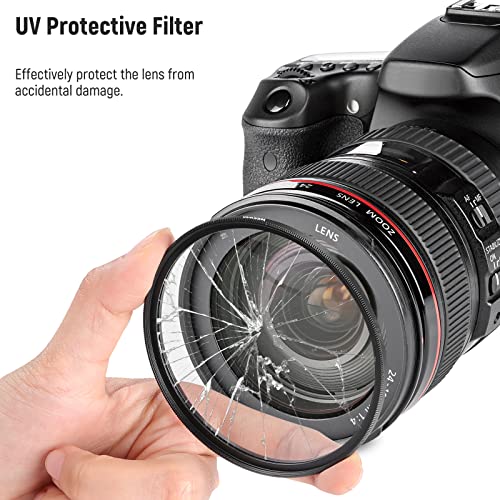 Image of NEEWER 67mm Soft White Diffusion 1 /4 Filter Mist Dreamy Cinematic Effect Filter, Ultra Slim Water Repellent Scratch Resistant 30 Layer Nano Coated HD Optical Glass for Video /Vlog /Portrait Photography