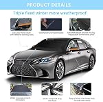 Windshield Cover for Ice and Snow, Thicken Extra Large Size Car Windshield Snow Cover with Side Mirrors Cover, Windshield Frost Cover Windproof Covers Fits Most SUVs Trucks (82.8"x 47")