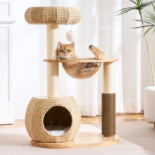 Árbol Moderno de Madera para Gatos Interior 38 in miniatura 2