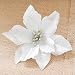 Produktbild HENGSONG 8 Stück Kunstblumen Weihnachtsbaum Blumen Deko Simulationsblume für Weihnachten Dekoration Ornamente (Silber)