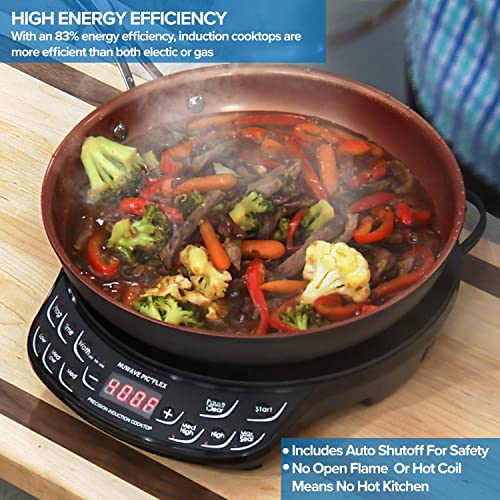 Image of Nuwave PIC Flex with 9-inch Anodized Duralon, Non-Stick Fry Pan, Portable, Powerful Induction Cooktop, 6.5-Inch Heating Coil