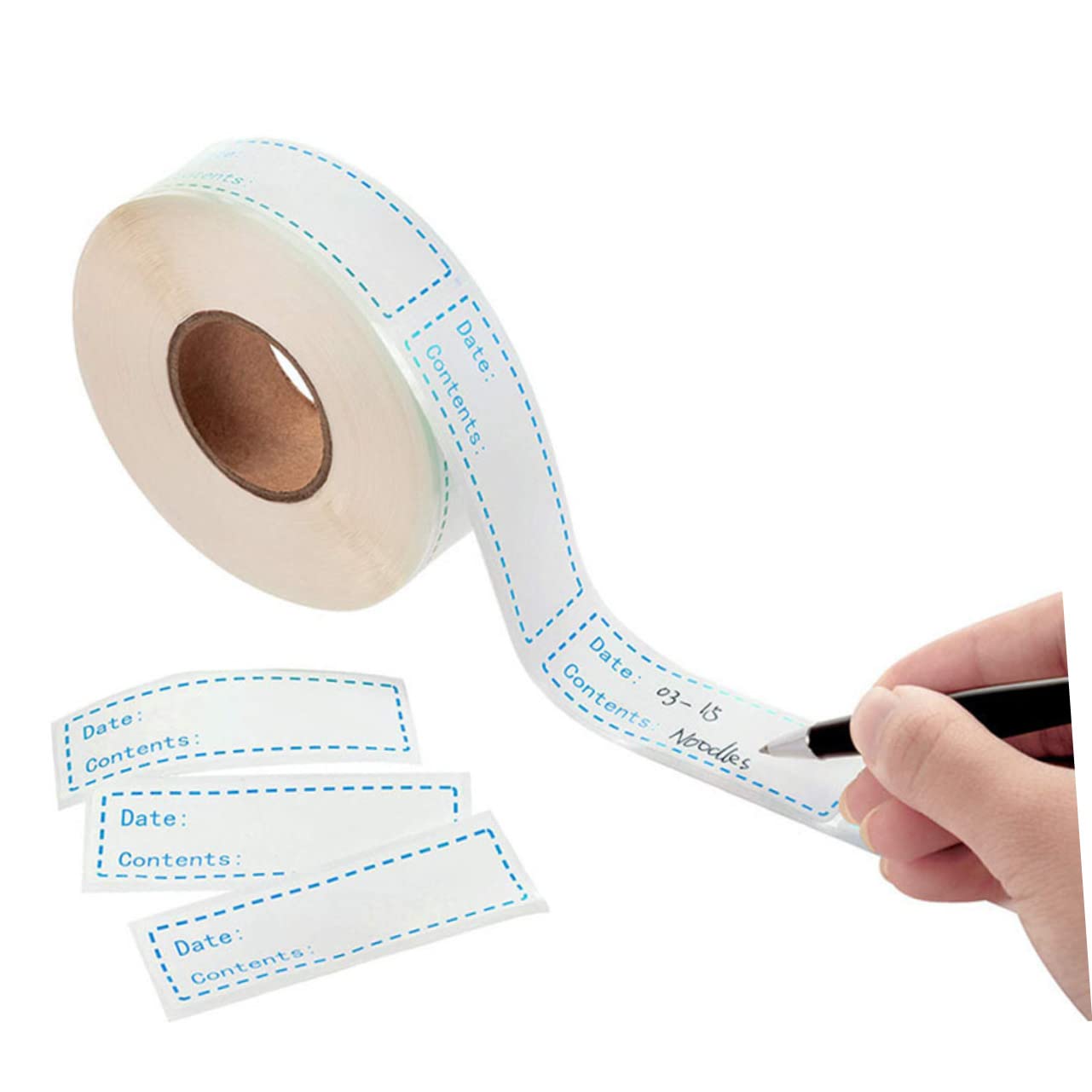 LALAFINA 3 Etichette Adesive Data Per Alimenti Design Chic e Facile Da Applicare Per Frigorifero e Cucina Pratiche Per Identificazione e Conservazione Cibi Blu