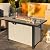 Nuu Garden 43" Propane Fire Pit, CSA-Listed Outdoor Fire Pit Table, 50000 BTU Gas FirePit with Lid, Glass Wind Guard, Glass Beads, 2-in-1 Rectangular FirePit for Outside Backyard Patio, Light Brown