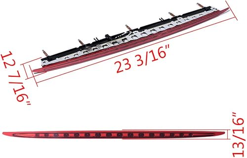 Miniatura 3 de Repuesto OE para BMW E63 E64 645CI 650I M6 6-Serie Coupé Convertible Trasero Rojo LED Tercera Luz de Freno, Lente Roja