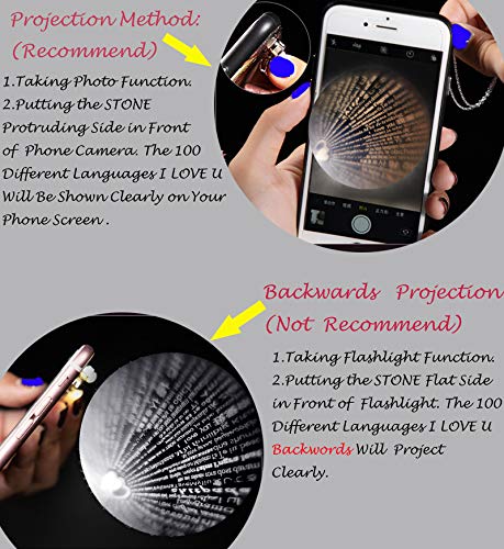 Tornito Gold Plated 100 Languages I Love You Memory Necklace Projection Pendant Necklace For Women Silver Tone2