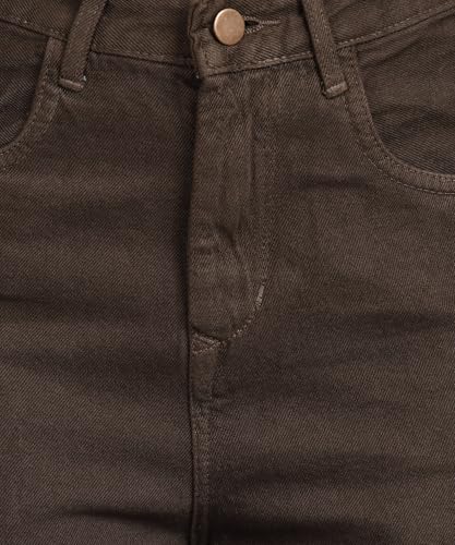 Image of Urbano Fashion Women's High Rise Regular Fit Wide Leg Washed Jeans