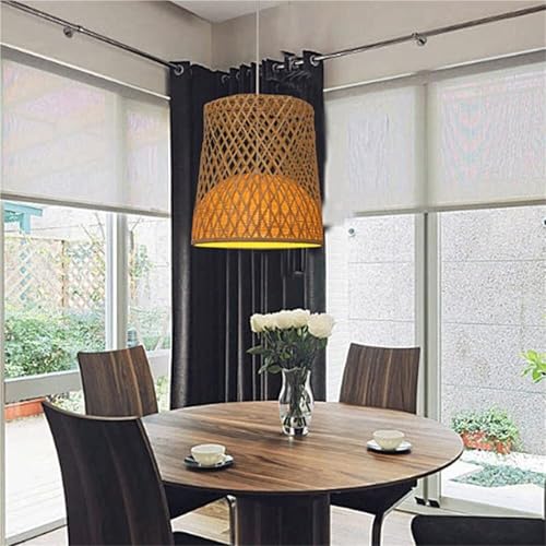 Lampe suspendue pastorale panier double couche et plafonnier côtier rustique