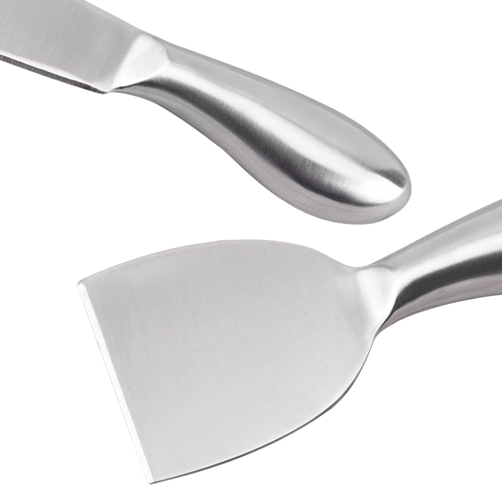 VANRA Juego de 6 Cuchillos de Queso Mini Cuchillos de Queso de Acero Inoxidable con Esparcidor de Mantequilla y Tenedor para Tablas de Embutidos y Platos de Queso